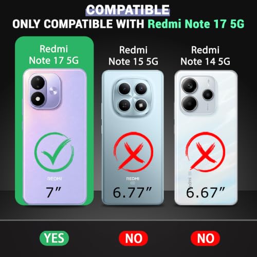 Image of TheGiftKart Tough Armor Bumper Back Case Cover for Redmi Note 17 5G | Ring Holder & Kickstand in-Built | 360 Degree Protection Back Case Cover for Redmi Note 17 5G (PC & TPU, Black)