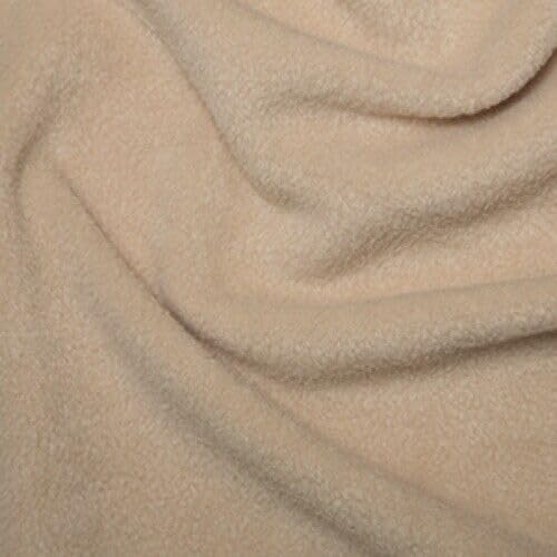 Premium Polar Fleece Fabric Material by The Metre 30 Plain Colours 149cm Wide (Beige) (Half METRE - 50 x 150cm)
