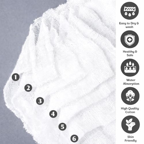 Image of Muslin Bath Towel for Babies - 6 Layer Premium Cotton, Super Soft, Breathable & Highly Absorbent, Gentle on Sensitive Skin for Kids Boys and Girls(105 * 50 CM, Dinosaurs)