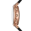 Fossil Women's 38mm Monroe Stainless Steel and Leather Hybrid HR Smart Watch, Color: Rose Gold, Black (Model: FTW7035)