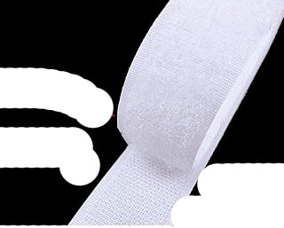 1 metro/par de cinta de sujeción blanca y negra sin pegamento para coser en cinta de gancho y bucle para coser bolsas de ropa accesorios-30mm blanco (sin pegamento),1 metro
