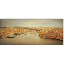 Trademark Fine Art Canvas Wall Art - Ellen van Deelen View from Upper Barakka Valletta Malta Wall Art for Living Room, Bedroom, or Office Decor