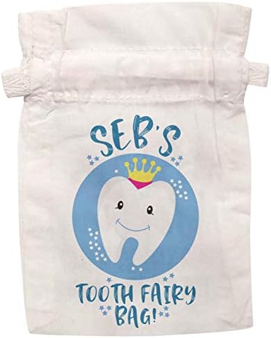 Flox Creative Organic Drawstring Pouch Personalised Tooth Fairy Bag