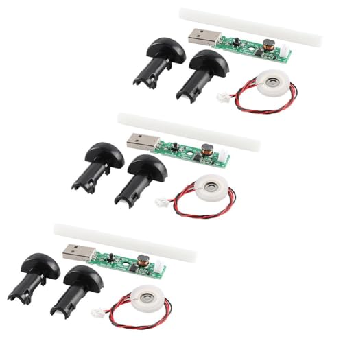 Lapiglo Paquete de 3 módulos de atomización humidificador USB – 5 V 300 mA módulo de pulverización para mini fabricantes de niebla, frecuencia de resonancia de 108 kHz, modo continuo/intermitente
