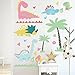 Dinosaur Wall Decals Vinyl Cute Dinosaur Wall Stickers for Boy and Girl Bedroom Daycare Classroom Playroom and Kids Room Wall Decor