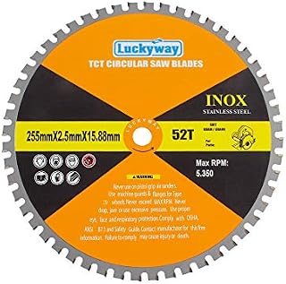 Luckyway 10 Inch 52 Teeth with 5/8 Inch Arbor Multi-purpose TCT Circular Saw