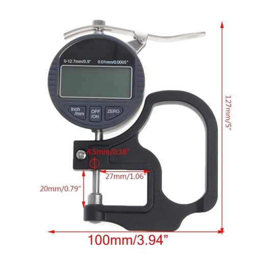 Micrómetro digital 0-12.7mm con precisión 0.01mm miniatura 3