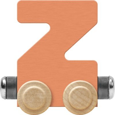 Maple Landmark NameTrain Pastel Letter Car Z - Made in USA (Orange)