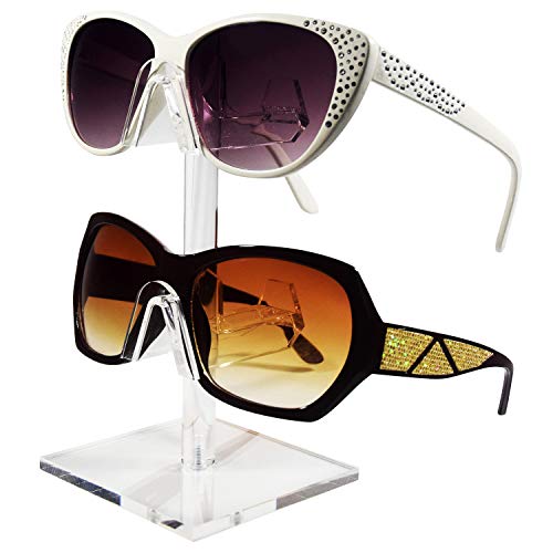 Mooca 2 Piece Set Acrylic Eyeglasses Frame Riser Display Stand Sunglasses Rack Sunglasses Rack Holder Acrylic Eyewear Display (2 Frames For Each Holder) #TOP3