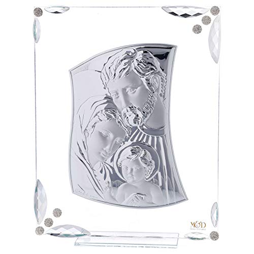Holy Family Picture, bi-Laminate and Crystals, 25x20 cm