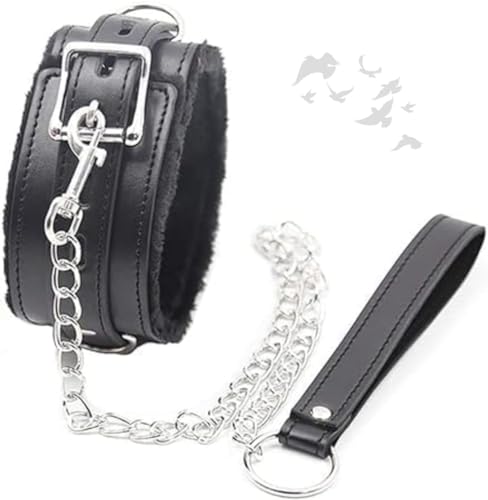 Collier de sport en cuir noir confortable pour éviter les irritations au yoga et rester glamour