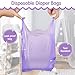 1600 Count Baby Disposable Diaper Bags Scented Diaper Sacks with Tie Handle Disposal Trash Sacks Baby Poop Waste Bag Refill(Purple)