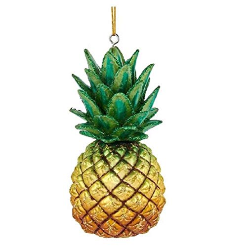 Noble Gems Pineapple Glass Christmas Tree Ornament...