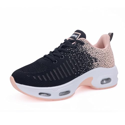 Image of Womens Slip On Tennis Sneakers Walking Running Shoes Easy to Wear