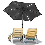 Parfait pour tous les domaines : grâce à la toile imperméable, le parasol est parfait pour le jardin, le balcon et la terrasse, l'extérieur. Dans de belles couleurs d'été, le parasol de jardin s'adapte à tous les espaces extérieurs et le met en valeur visuellement. Pour une répartition uniforme du poids, utilisez la base stable remplie de sable ou d'eau (25 kg +).