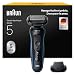 Braun Rasoir Electrique Homme Series 5 52-B1200SI Bleu, Etanche, Lames Flexibles Pour Raser Doucement Visage et Barbe, 2 Modes De Rasage, Coffret Avec Accessoire Tondeuse De Précision, En Carton