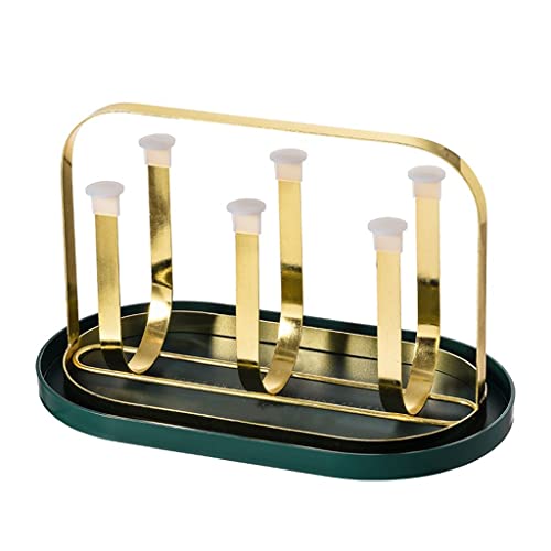 BZj Sala De Estar Copa De Agua Creativa Al Revés Rack De Desagüe Taza De Té Humed Hogar Taza De Almacenamiento Bandeja De Almacenamiento De Hierro (Color : Yellow) Cover