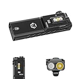 RovyVon Angle Eyes E60 Pocket Flashlight Max Output 1500 Lumens USB-C Rechargeable EDC Flashlights,Green Beam,365nm UV Light,with White/Red/UV Sidelights,Removable Two-Way Clip (Black)