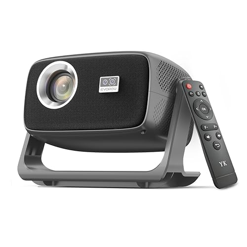 Image of [Built in APP & Auto Focus] Native 1080P 4K Support Projector with Bluetooth 5.4 and Wifi 6 Portable Full HD, 180° Ceiling Rotation, Auto Keystone 2200 ANSI Movie Projector for Bedroom, Home, Outdoor