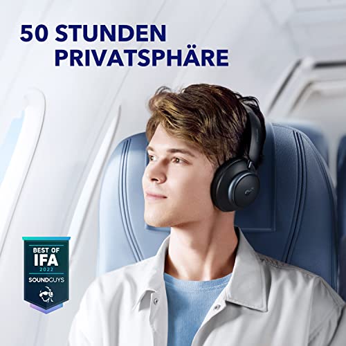 soundcore by Anker Space Q45 Bluetooth Kopfhörer, Adaptive aktive Geräuschunterdrückung bis zu 98%, 50 Std. Wiedergabe, App Steuerung, LDAC Hi-Res Wireless Audio, Leichtes Design, Kristallklare Anrufe