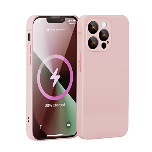 Noyre Compatible With Iphone 13 Pro Max Case 2021, Liquid Silicone Gel Rubber Full Coverage [With Camera Protection] Phone Case For Iphone 13 Pro Max 6.7 Inch (Light Pink) #TOP1