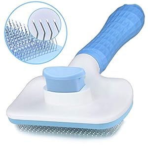 TIMINGILA Self Cleaning Slicker Brush for Dogs and Cats,Pet Grooming Tool,Removes Undercoat,Shedding Mats and Tangled…