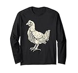 Photo Gallery spettrale scheletro pollo halloween unico art illustrazione maglia a manica Photo Gallery spettrale scheletro pollo halloween unico art illustrazione maglia a manica