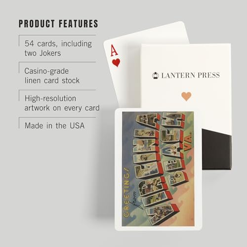 Baraja de Naipes Poker Lantern Press 52 cartas miniatura 3