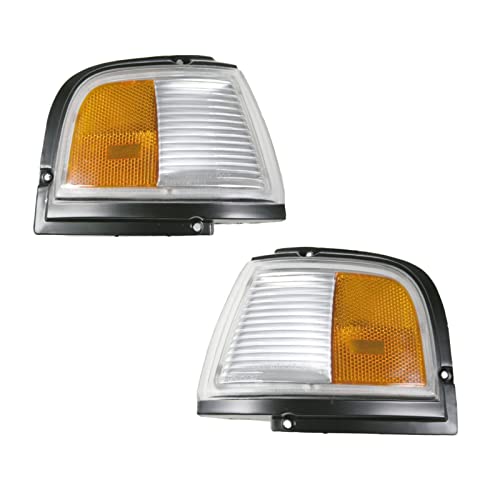 Driver & Passenger Side Corner Light Set Compatible with 1987-1996 Oldsmobile Cutlass Ciera GM2550104 GM2551104