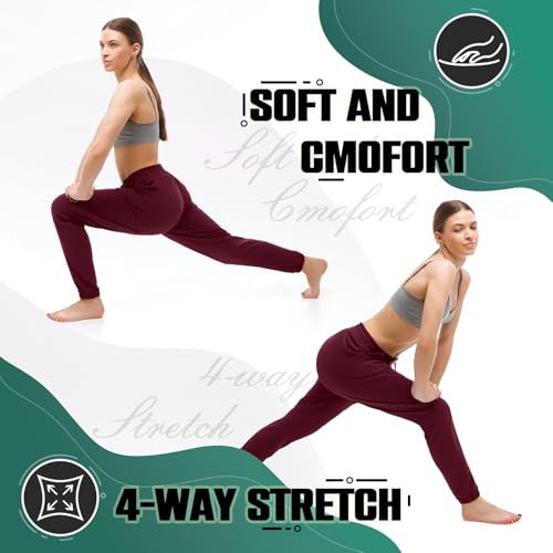 Image of Walifrey Womens Joggers with Pockets, Drawstring Sweatpants Women for Lounging Jogging Workout and Gym