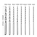 Saipe 8pcs 200mm Twist Drill Bit Set Extra Long HSS Twist Bits Round Straight Shank Tool Sets Wood Working Tool for Wood Plastic and Aluminum (4-10mm)
