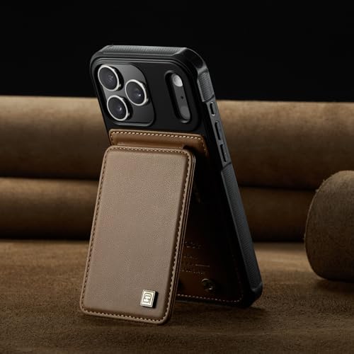 Étui en cuir marron iPhone 14 Plus coque rigide élégante à rabat