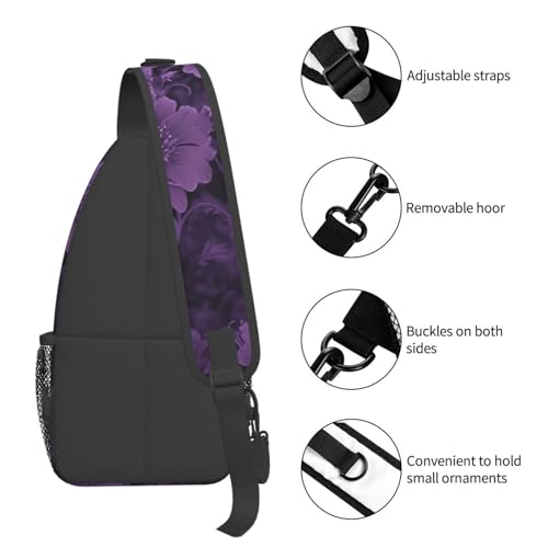 Mochila tipo bandolera para hombre y mujer negra miniatura 5
