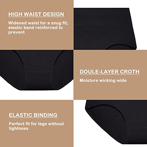 SERISIMPLE Viscose Bamboo Women Luxury Underwear Silky Comfy Ultra Soft Briefs Stretch High&Mid Waist Panties 4 pack4