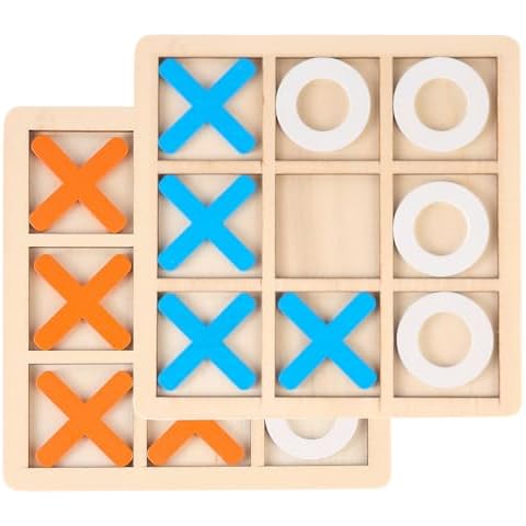 zeyce Tic Tac Toe Board Game,Tic Tac Toe Family Game, Classic Board Game, Classical Family Board Game,Children's Tic Tac Toe Game, Plastic tic tac Toe Game Cover
