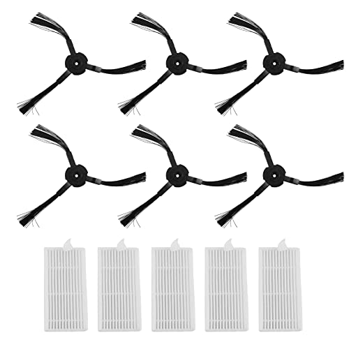 Yuikome Cepillo Lateral 6X + Filtro 5X para Lidl SSR 3000 A1 Accesorios de Aspiradora RobóTica Reemplazo de Aspiradora