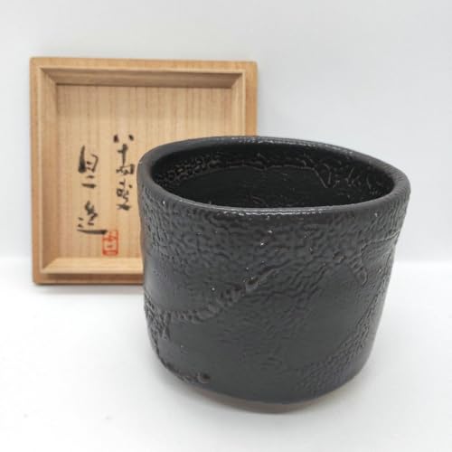 Shigeru Takahashi Black Oribe Matcha Bowl *Wooden box is not included if shipped overseas*