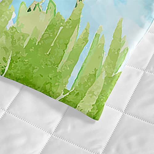 Manta de dormitorio suave con diseño 3D azul de 230x280 cm 6
