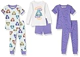 Amazon Essentials Conjuntos de Pijamas Ajustados de algodón (Anteriormente Spotted Zebra) Niña, Pack de 3, Perros, 8 años