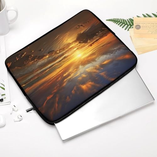Funda protectora para computadora de 17 pulgadas impermeable con absorción de golpes dorada 4