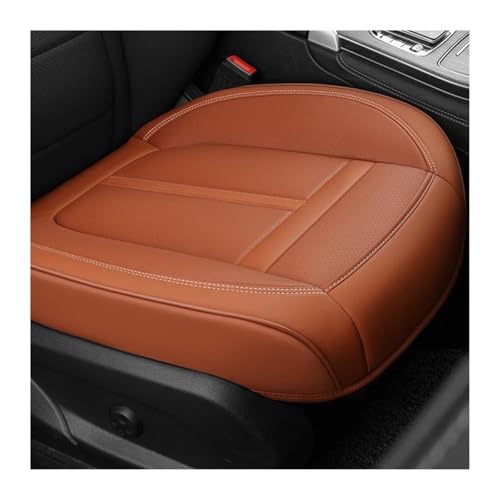 Housse de siège auto en cuir PU marron avec coussin réglable