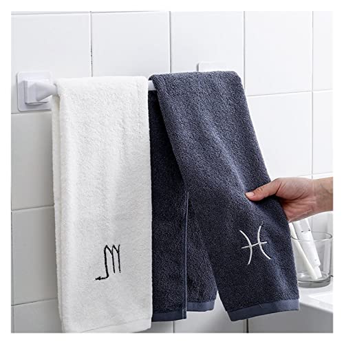 Toallero estante autoadhesivo de pared negro para baño y cocina 30cm 6