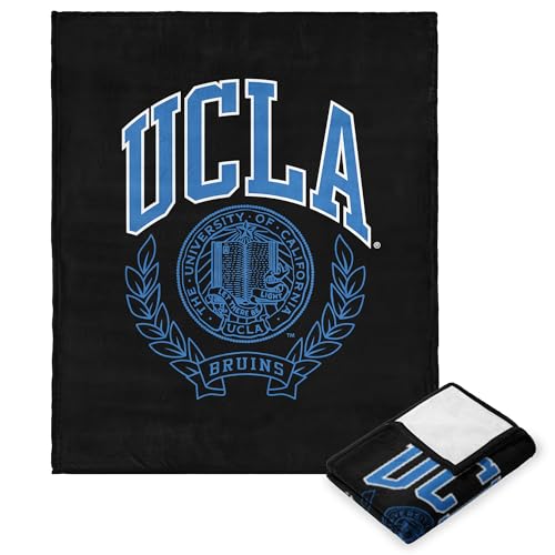 Northwest NCAA UCLA Bruins Silk Touch Throw Blanket, 50" x 60", Scholar Black