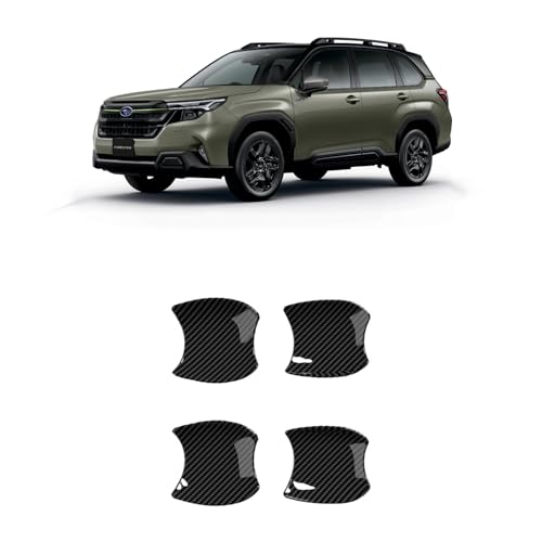 VKINGER 新型 スバル フォレスター SL系 パーツ ドアハンドルプロテクター アハンドルプロテクションカバー 外装 カスタム パーツ ドレスアップ アクセサリー (カーボン調)
