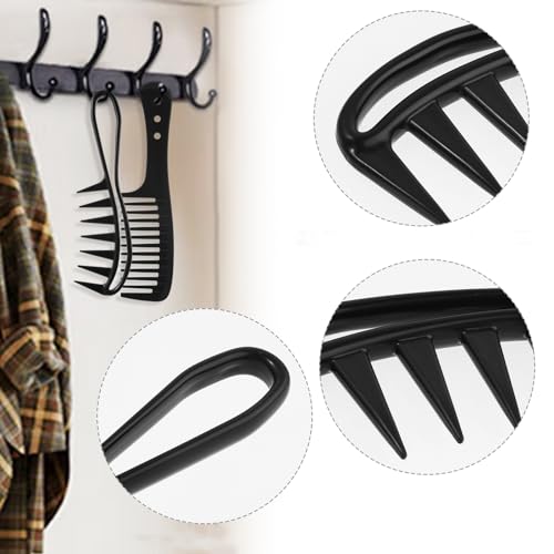 Wy Lighting Level 562921_1_FMWNR8NG Wide Tooth Comb 2 Pcs Curly Knotted Wavy Thick Thin Hair Care Massage Scalp Women Detangling Shower Wig Wet Brushing Large Smooth Grip Handle Detangle Plastic Pick Row Stylist Styling Tool Appliances thumb #4
