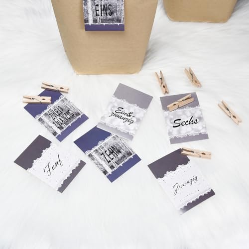 PANSIBY Advent Calendar for Filling 24 Christmas Calendar Paper Bags for Self-Filling, Kraft Paper Bags, Advent Bags - Image 4