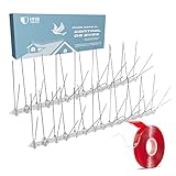 IVIO CONTROL Pinchos Antipalomas con Cinta de Doble Cara (3 Metros) Ahuyentador de Palomas - También Sirve como Espanta Pájaros y Ahuyenta Gatos