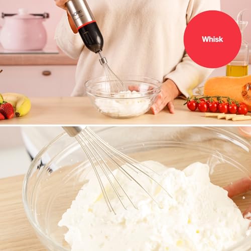 Solac – Batidora Mano Pro Chef 1501 | 1500W| 4 Cuchillas Inox | Varilla Inox | Turbo | Pica Hielo | Ergonómica | Antisalpicaduras | Desmontable | Incluye Accesorios - imagen 5