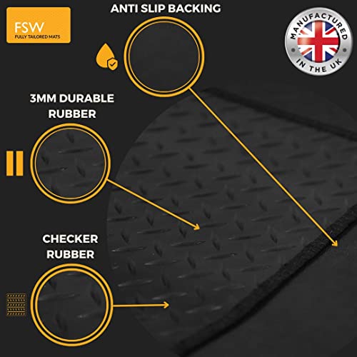 Alfombrillas a medida para Ford Transit Custom 2019 de goma resistente 3mm 6