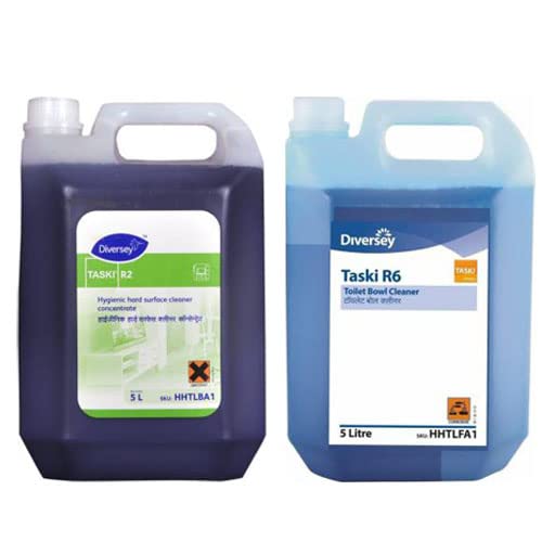Taski R2 Hygienic Hard Surface Floor Cleaner 5Liter & Taski R6 Toilet Bowl Cleaner 5Liter (10Liter Combo) (B0B5DJRPP8) Amazon Price History, Amazon Price Tracker